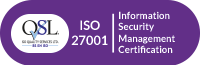 <br />
ISO 27001 certification<br />
from ISO Quality Services Ltd.
