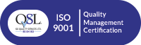 ISO 9001 certification<br />
from ISO Quality Services Ltd.